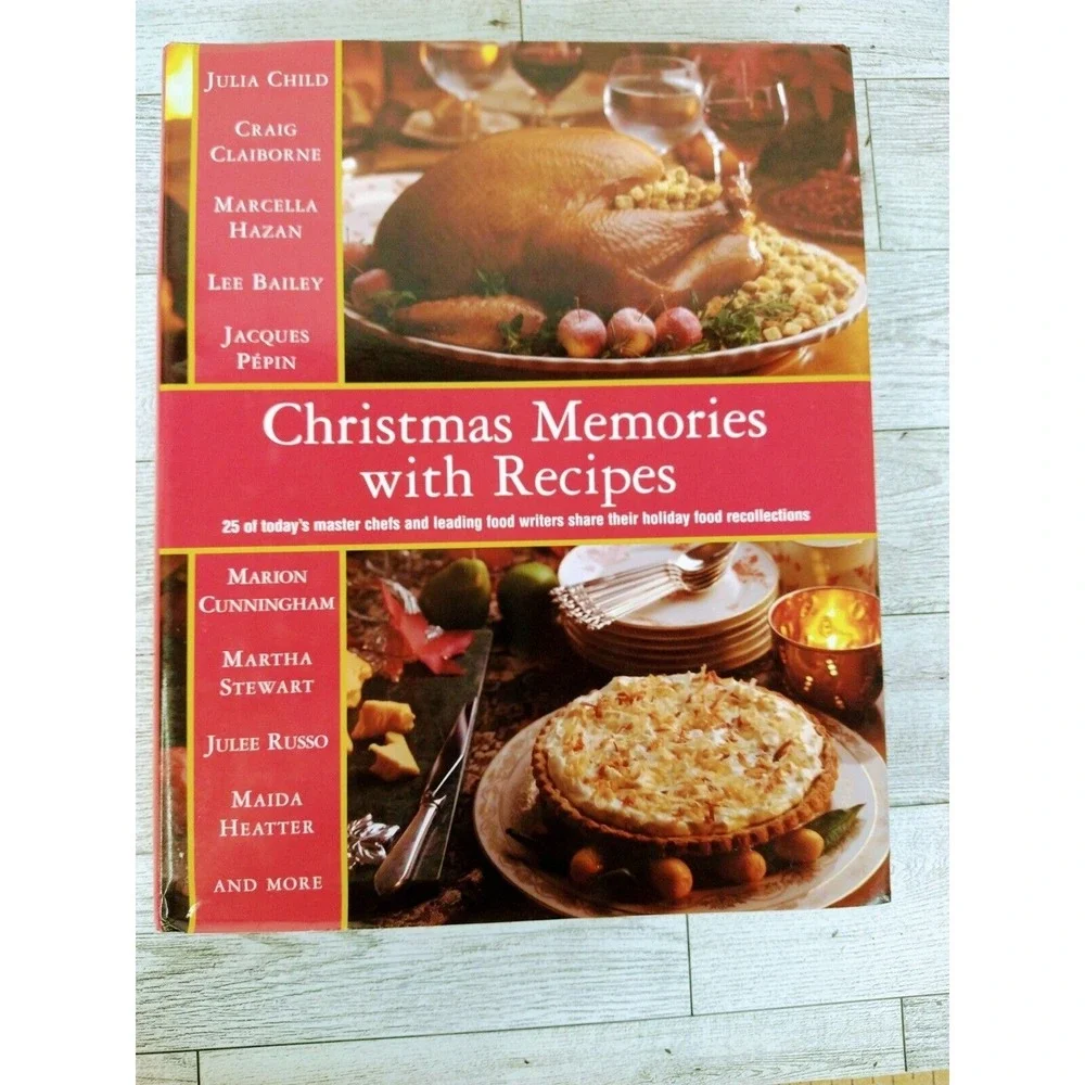 Christmas Memories with Recipes Cookbook Hardcover Book 1988